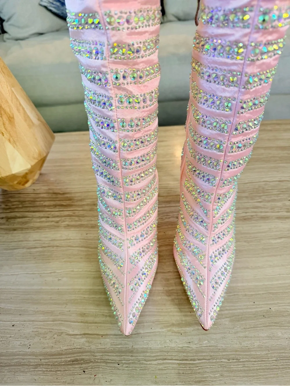 Azalea Wang Clearwater Rhinestone Boots